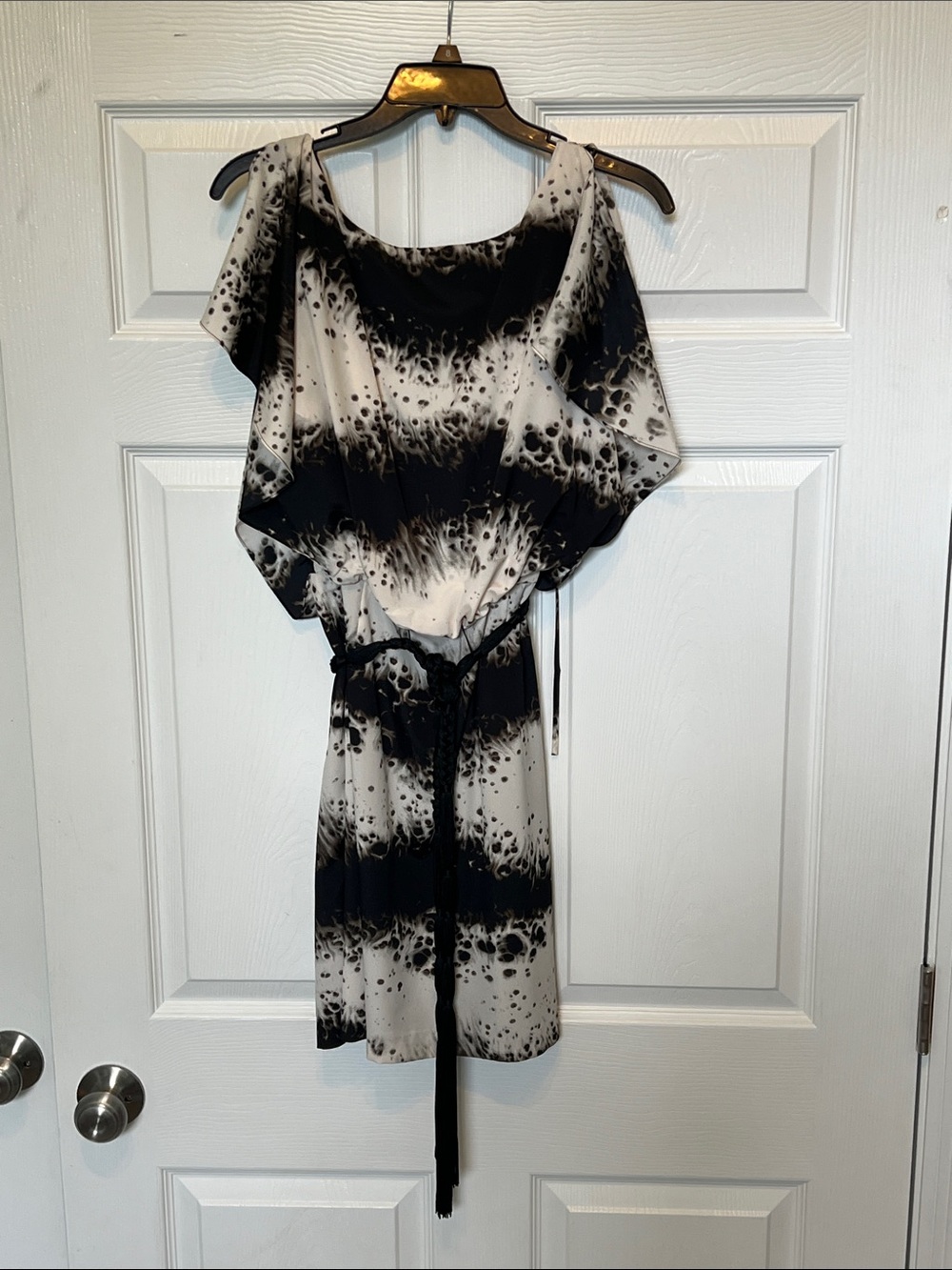 Jessica Simpson Black, White and Brown mini dress